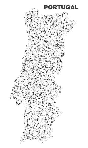 矢量葡萄牙地图的点 — 图库矢量图片