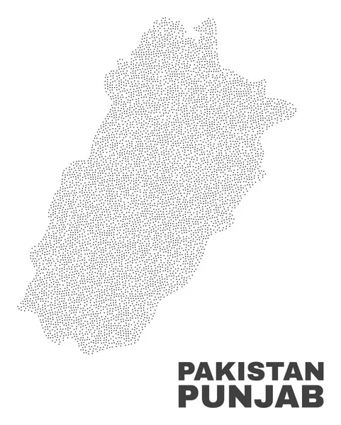 Puan vektör Pencap Eyaleti Haritası — Stok Vektör