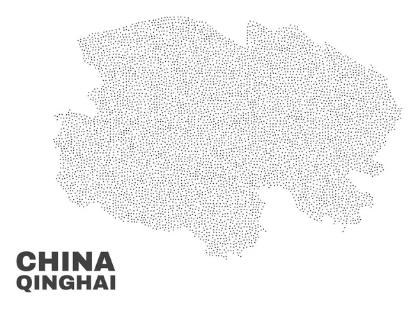 Vektor Qinghai Provinz Karte der Punkte — Stockvektor
