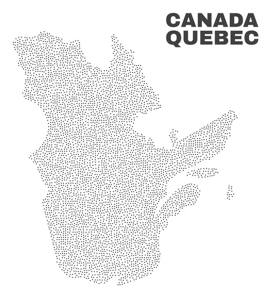 Vector Quebec Province Mapa dos Pontos — Vetor de Stock