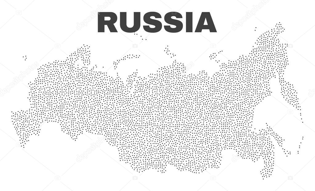 Vector Russia Map of Dots