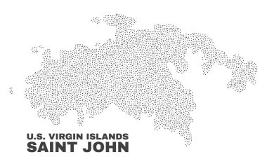 Puan vektör Saint John Adası Haritası