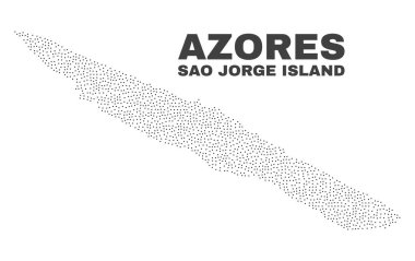 Nokta vektör Sao Jorge Adası Haritası