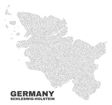 Nokta vektör'ın kuzeyinde Schleswig-Holstein arazi haritası