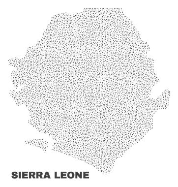 Nokta vektör Sierra Leone Haritası