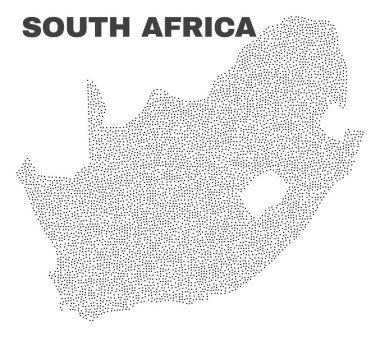 Nokta vektör Güney Afrika Cumhuriyeti Haritası