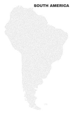 Vektör Güney Amerika harita nokta
