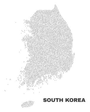 Nokta vektör Güney Kore Haritası
