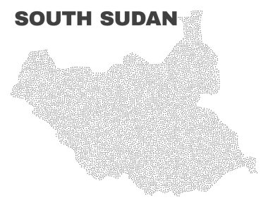 Puan vektör Güney Sudan Haritası
