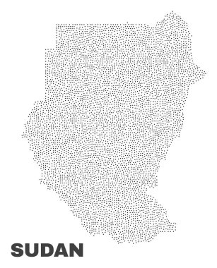 Nokta vektör Sudan Haritası