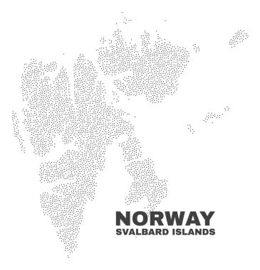 Nokta vektör Svalbard Adaları Haritası