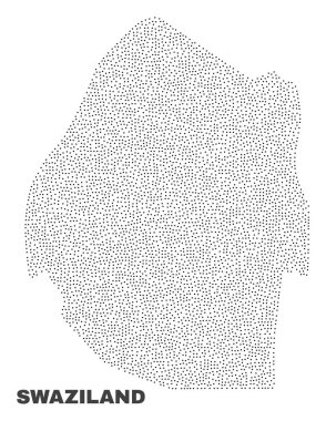 Nokta vektör Svaziland Haritası
