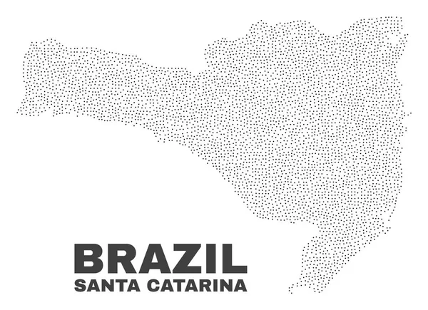 Vector Santa Catarina Mapa Estatal de Puntos — Archivo Imágenes Vectoriales