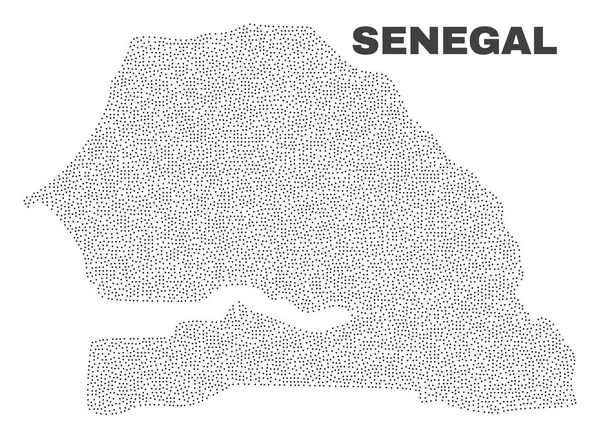 Nokta vektör Senegal haritası — Stok Vektör