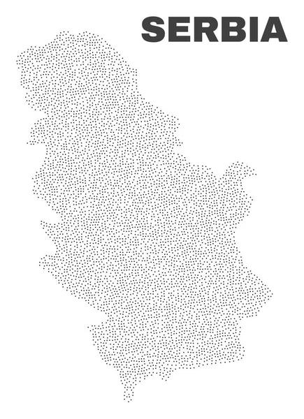 Vektör Sırbistan harita nokta