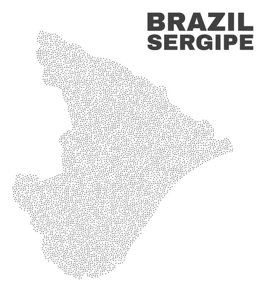 Vector Sergipe Mapa estatal de puntos — Archivo Imágenes Vectoriales