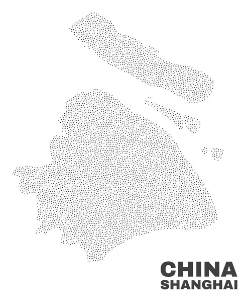 Vektor Shanghai Stadtplan der Punkte — Stockvektor