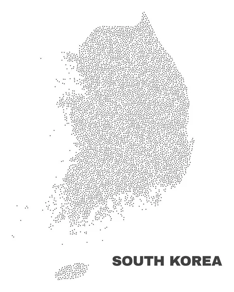 Vector Sydkorea karta över prickar — Stock vektor