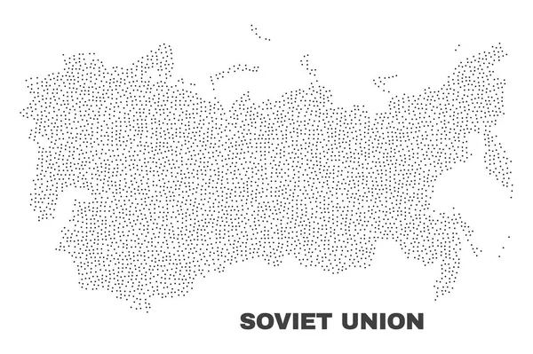 Vector Soviet Union Map of Dots — Stock Vector