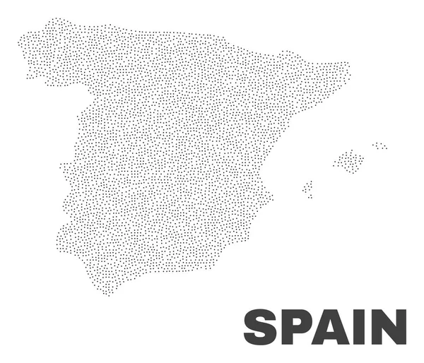 Vector Spain Map of Dots — Stock Vector