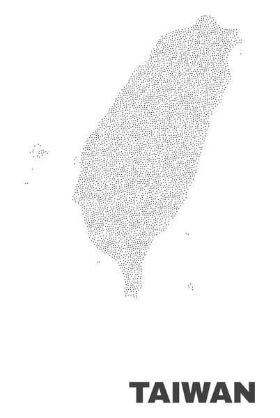 Vector Taiwan Mapa de puntos — Archivo Imágenes Vectoriales