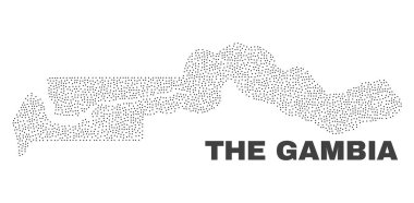 Vektör puan Gambiya Haritası