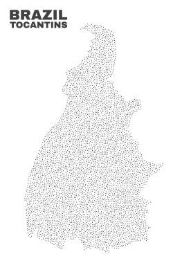 Puan vektör Tocantins devlet Haritası