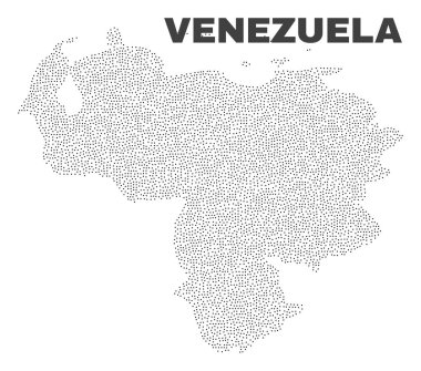 Nokta vektör Venezuela Haritası