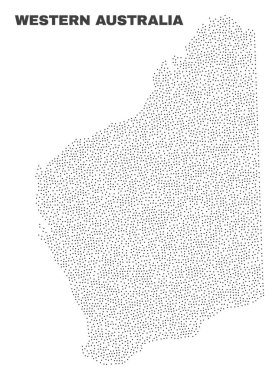 Vektör Batı Avustralya harita nokta