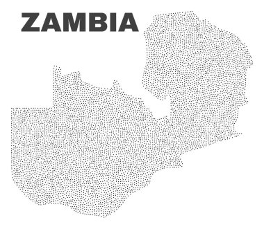Puan vektör Zambiya Haritası