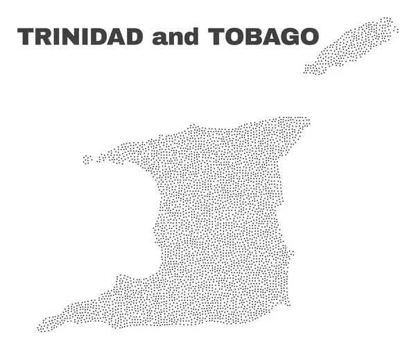 Vector Trinidad and Tobago Map of Points — Stock Vector