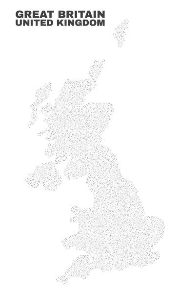 Vector Verenigd Koninkrijk kaart van stippen — Stockvector