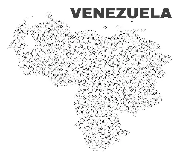 Vector Venezuela Map of Dots — Stock Vector