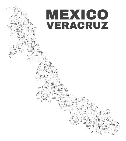 Vector Veracruz Mapa estatal de puntos — Vector de stock
