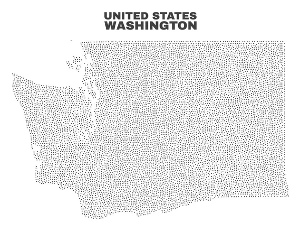 Vector Washington State Map of Dots