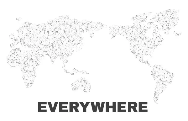 Mappa mondiale dei punti vettoriali — Vettoriale Stock