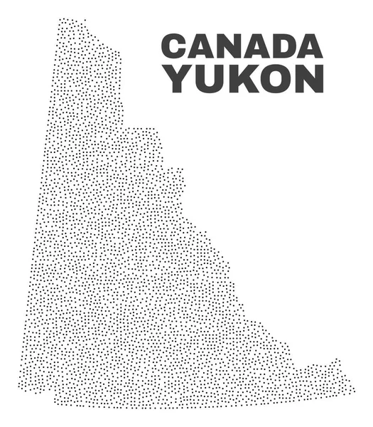 Vector Yukon Provincia Mapa de Puntos — Vector de stock