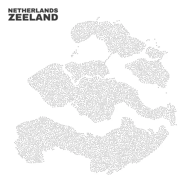 Вектор Zeeland провінція Карта точок — стоковий вектор