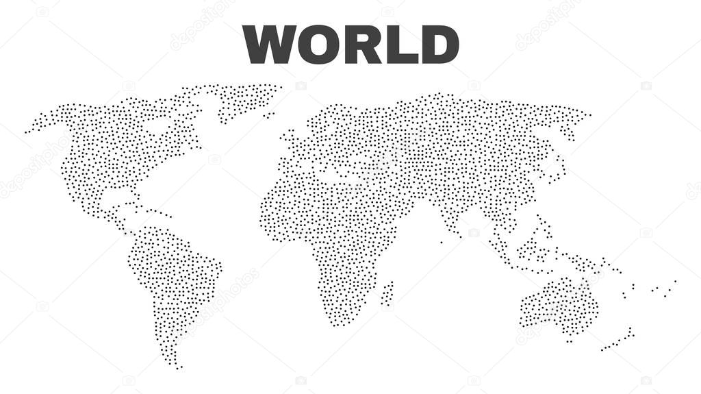 Vector World Map of Dots