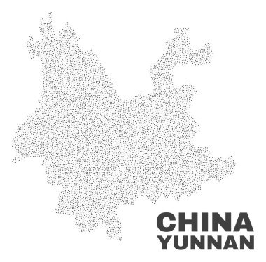 Puan vektör Yunnan Eyaleti Haritası