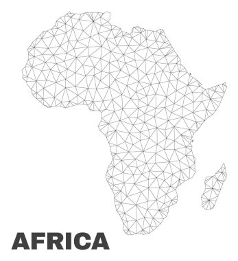 Vektör poligonal Mesh Afrika harita