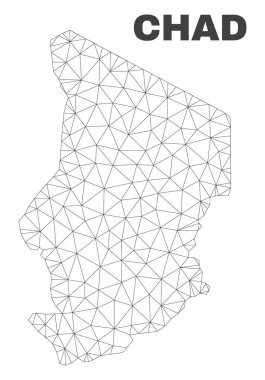 Vektör poligonal Mesh Çad Haritası