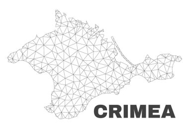 Vektör poligonal Mesh Crimea harita