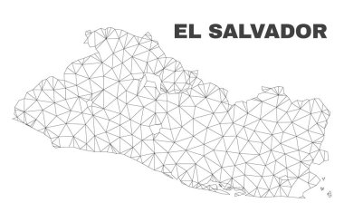 Vektör poligonal Mesh El Salvador Haritası