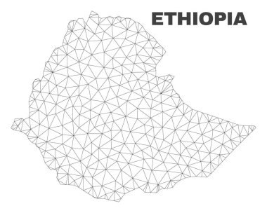 Vektör poligonal Mesh Etiyopya Haritası