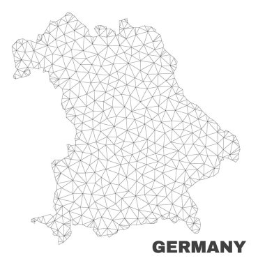 Vektör poligonal Mesh Almanya Haritası