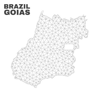 Vektör poligonal Mesh Goias devlet harita