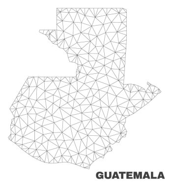 Vektör poligonal Mesh Guatemala Haritası
