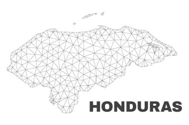 Vektör poligonal Mesh Honduras Haritası
