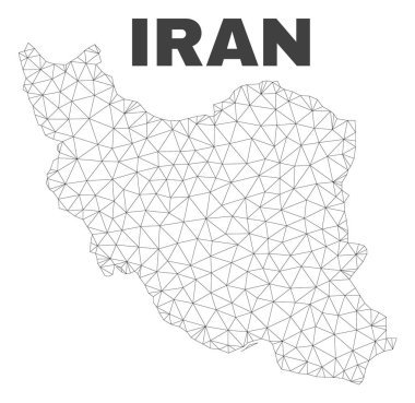 Vektör poligonal Mesh Iran Haritası